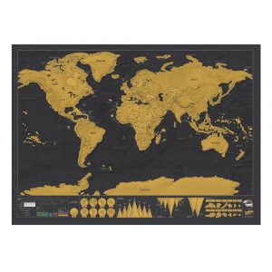 Paperclip Product - Mini Scratch map WORLD (Travel edition)