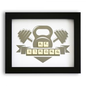 Paperclip Product - Scrabble frame BE STRONG